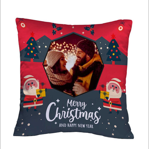 Personalized Merry Christmas Cushion for Festive Home Décor - Uncommongifts.in